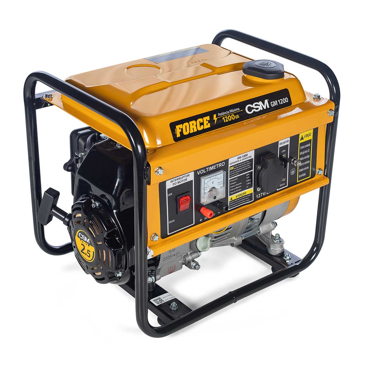 Gerador FORCE 4 Tempos GM 1200 127v a Gasolina CSM