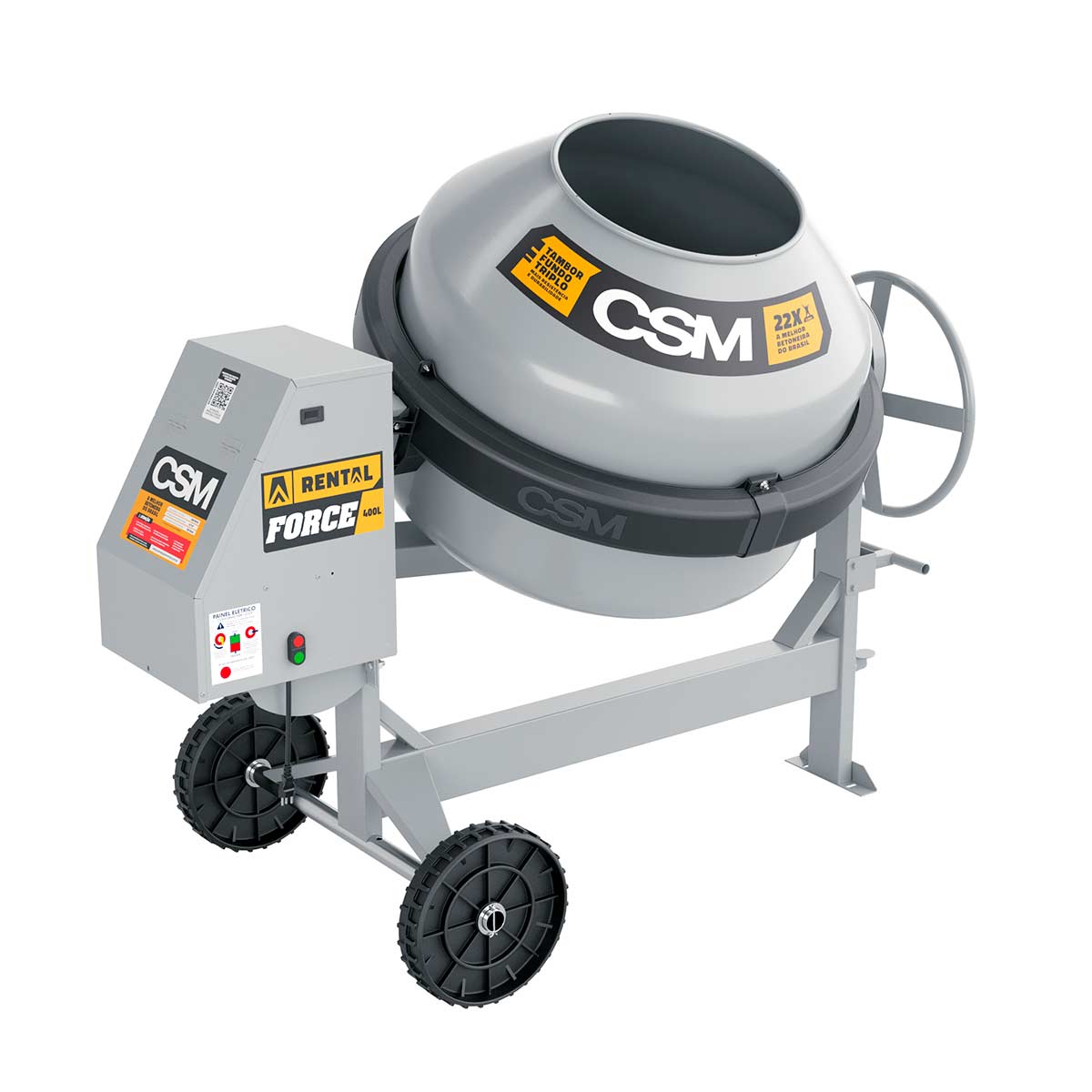 Betoneira Rental Force 400L Sem Motor c/ Painel Monof. CSM