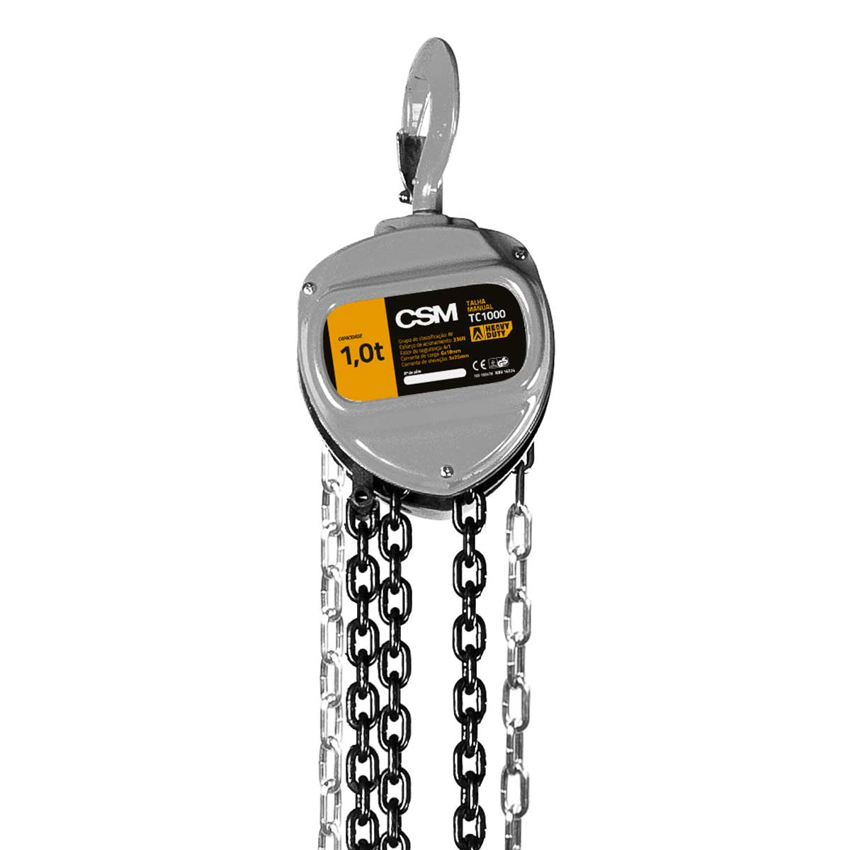 Talha Manual de Corrente TC 1000 8m Heavy Duty CSM