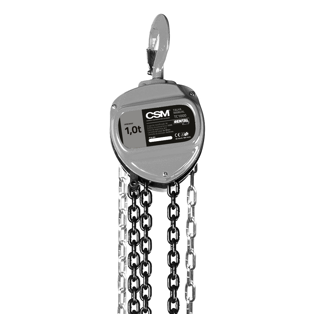 Talha Manual de Corrente TC 1000 3m Rental Pro CSM