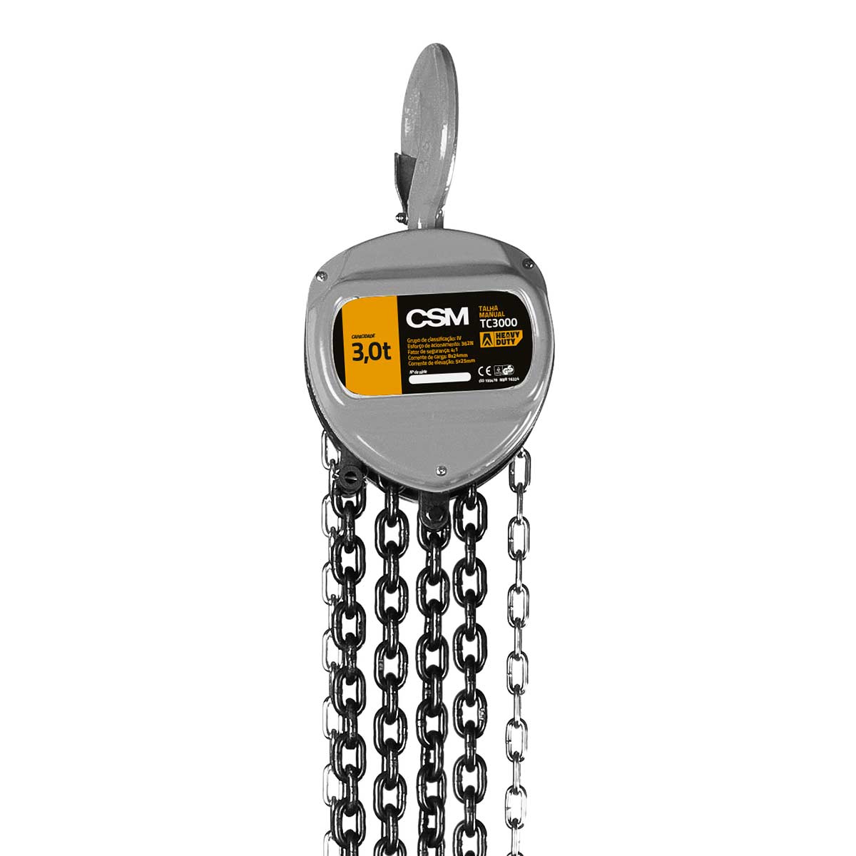 Talha Manual de Corrente TC 3000 8m Heavy Duty CSM