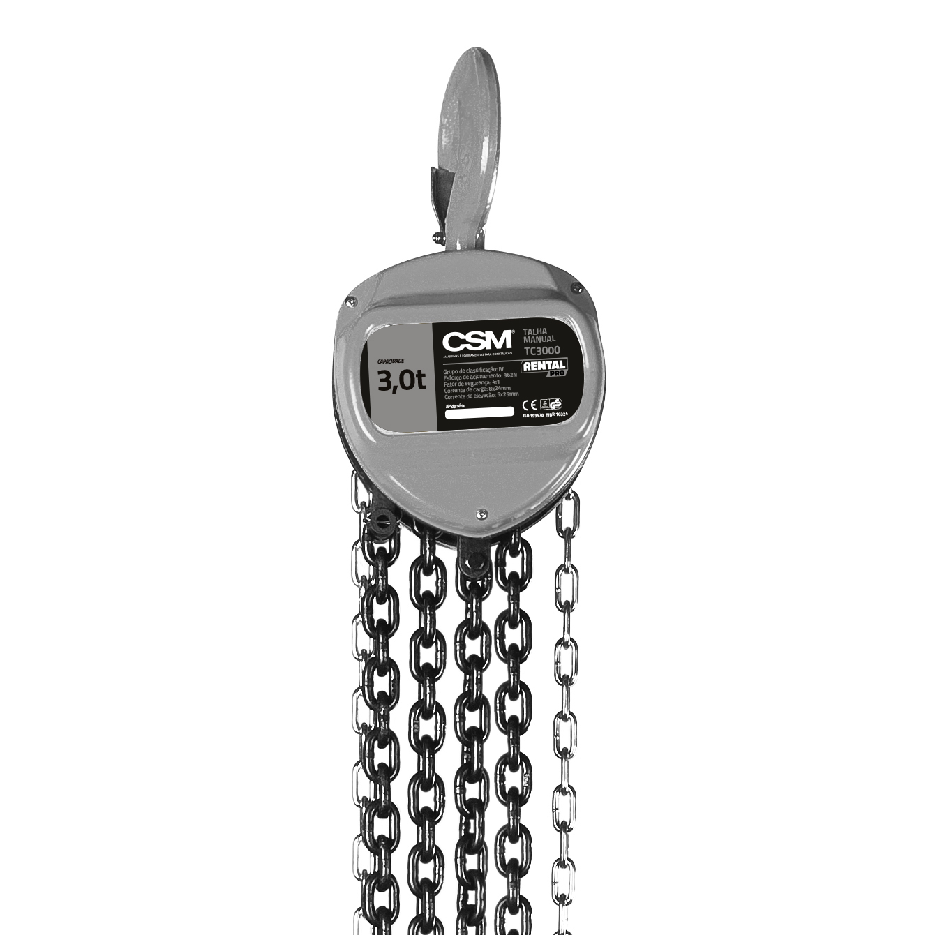 Talha Manual de Corrente TC 3000 3m Rental Pro CSM