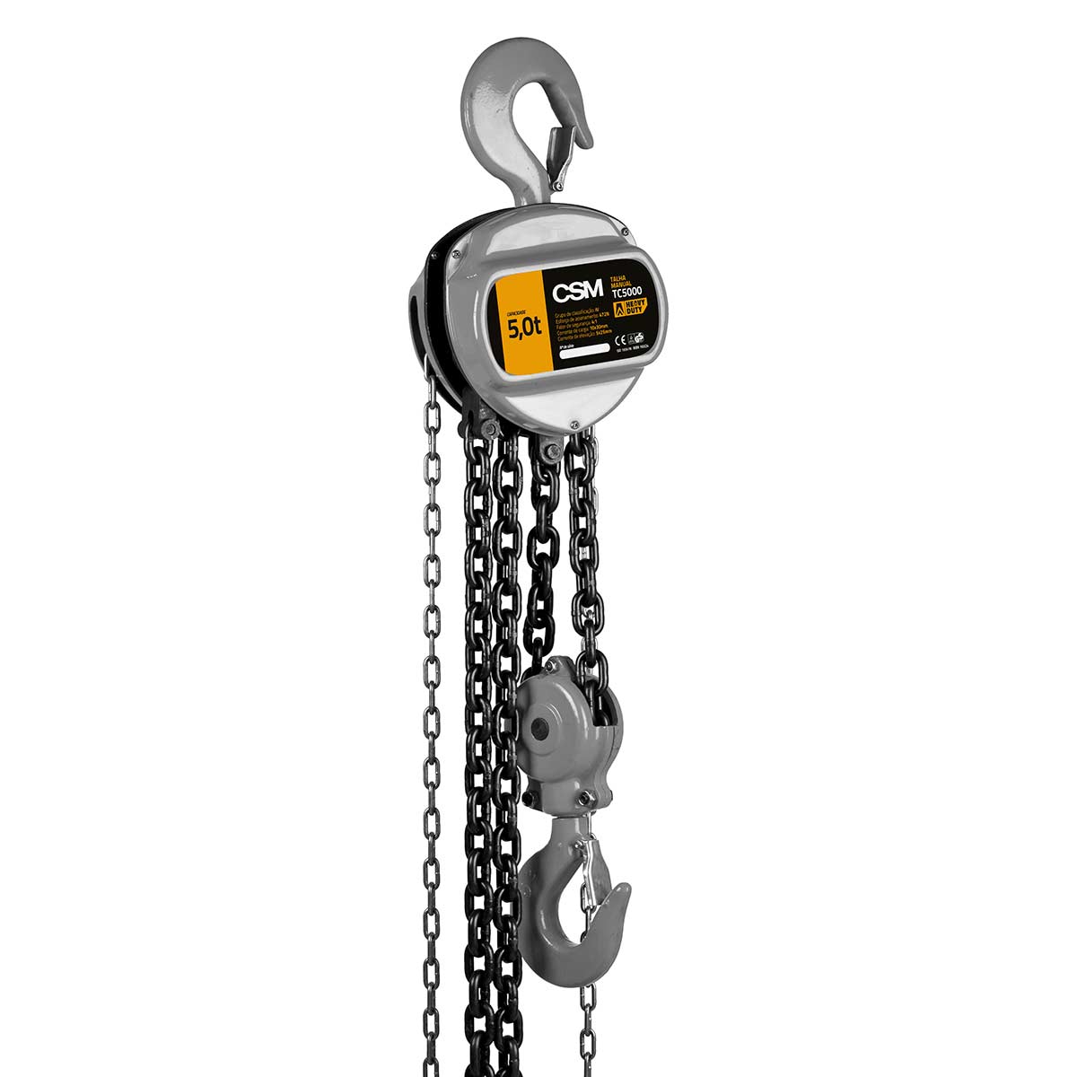 Talha Manual de Corrente TC 5000 8m Heavy Duty CSM