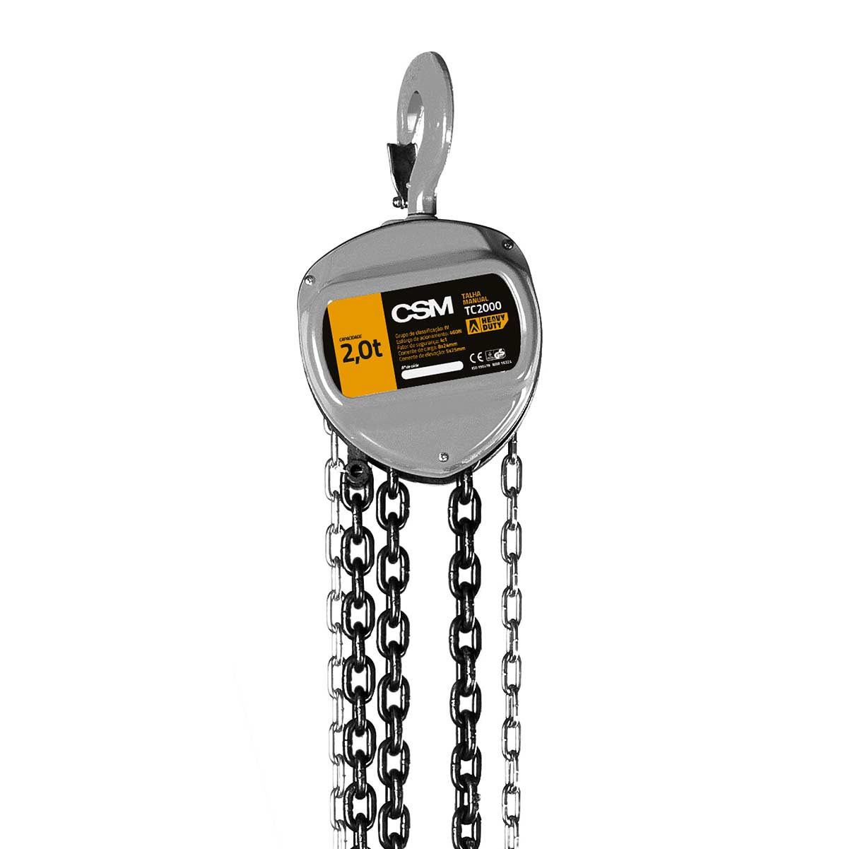 Talha Manual de Corrente TC 2000 12m Heavy Duty CSM