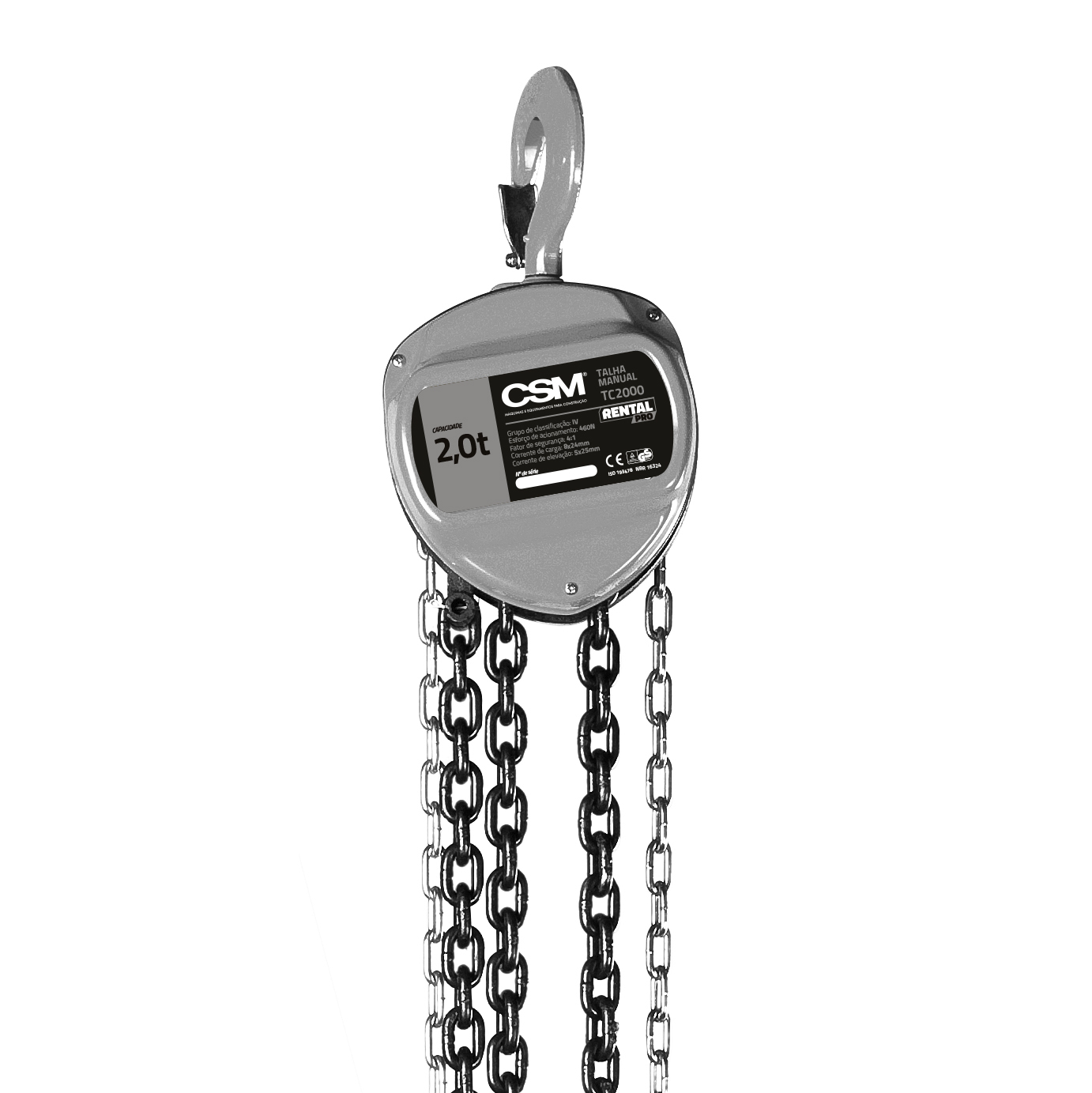 Talha Manual de Corrente TC 2000 12m Rental Pro CSM