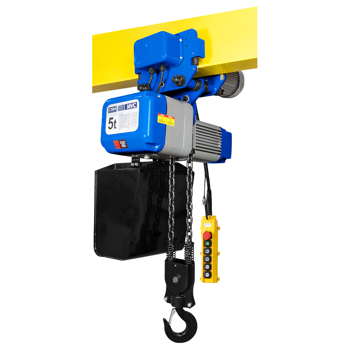 Talha Elétrica de Corrente MVC c/ Trole 5T 6m 220v CSM