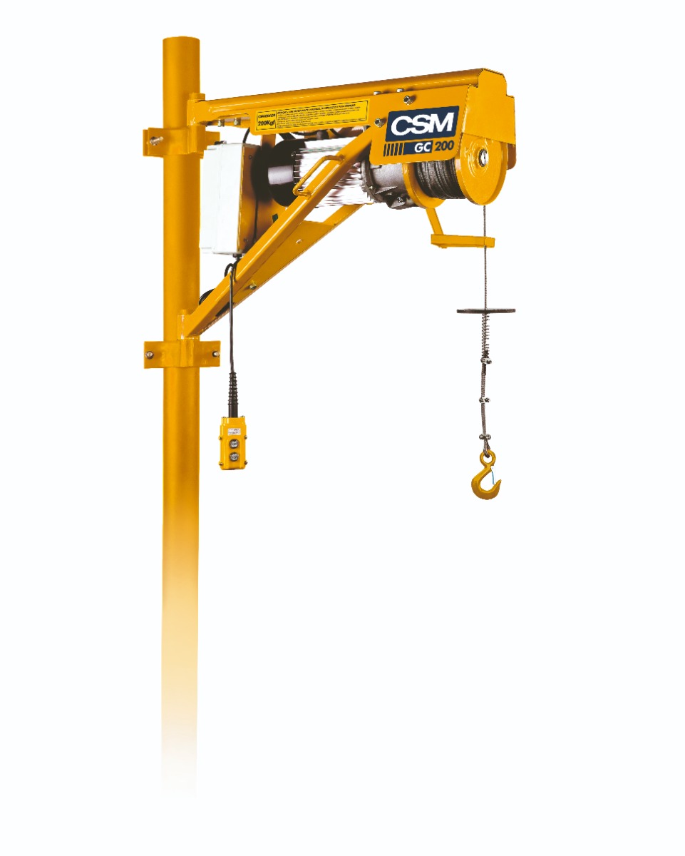 Guincho De Coluna 200 Kg 1,25Cv IV Pólos Monofásico CSM