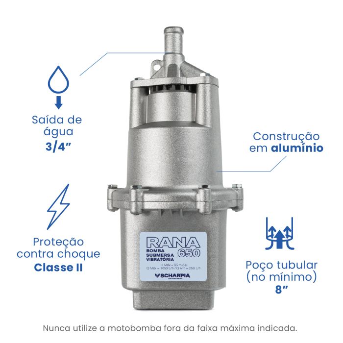 Motobomba Vibratória Rana 650 H 280w Mono 220v Scharpia
