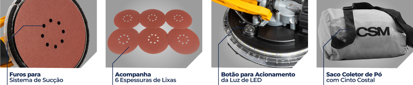 Aplicações da lixadeira LPC700
