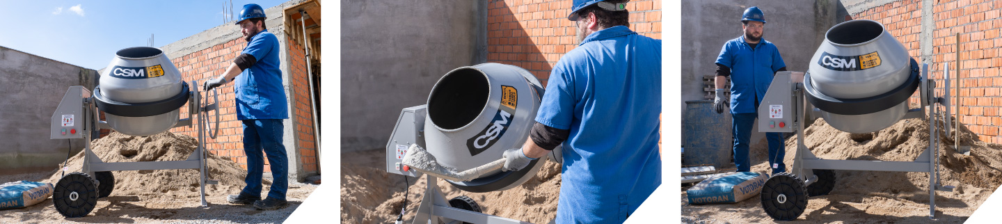 Betoneira Rental 200l em uso